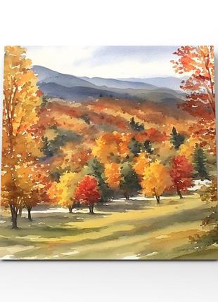 Картина осінній пейзаж на полотні принт  друк