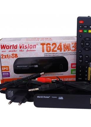 Эфирный цифровой FTA приемник стандарта DVB-T2 World Vision T6...