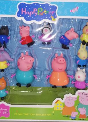 Великий ігровий набір фігурок Свинка Пеппа Peppa Pig та друзі ...