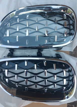 BMW E60 решетки капота, ноздри