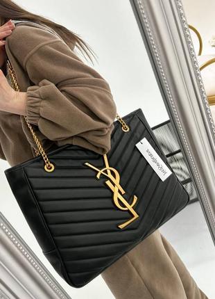 Сумка yves saint laurent big black bag. люкс якість!