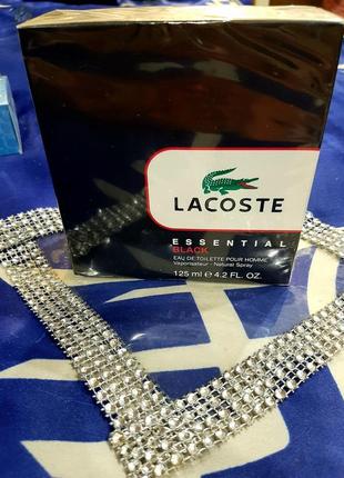 Lacoste essential black for men большой объем 125ml абсолютно ...