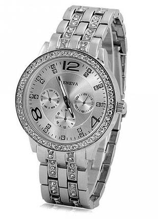 Женские классические часы Geneva Silver