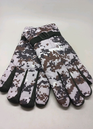 Теплі зимові рукавички піксель арт 90558