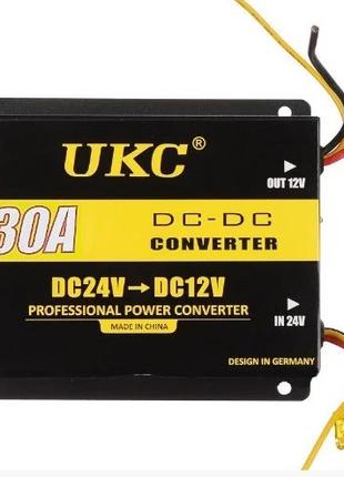 Преобразователь авто инвертор UKC DC/DC 24v-12v 30A