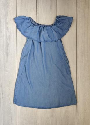 Легкое джинсовое платье блактитного цвета