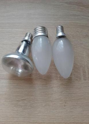 Набор ламп накаливания с узким цоколем и широким  3 шт
