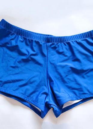 Мужские синие плавки шорты боксёры трусы для купания в бассейн...