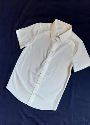 Рубашка f&f англия белая школьная на 10-11 лет (140-146см)