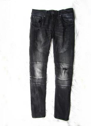 Брюки штаны джинсы с байкерскими деталями street rebel coolcat