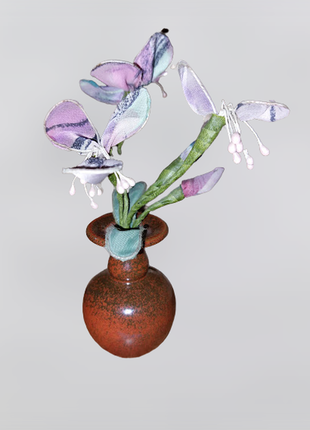 💜миниатюрная декоративная вазочка с искусственными цветами mp💜