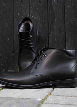 Зимние классические ботинки для мужчин 40 - 41 размер. черные ...