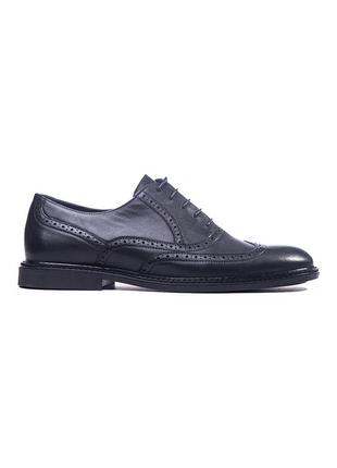 Стильные черные туфли оксфорды на шнурках 40 - 45 размер