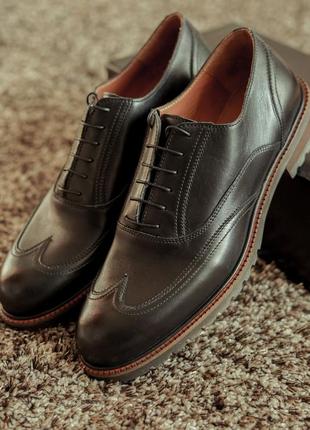 Туфли черные броги ікос - 44,5 размер на стопу 29,5 см