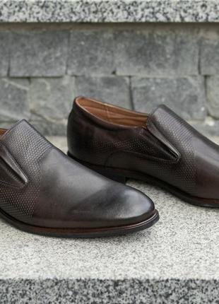 Кожаные мужские туфли sensor в классическом стиле.