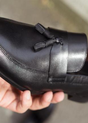Туфли лоферы кожа черные ікос лофери 44 размер