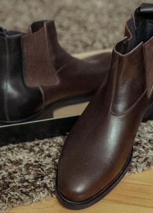Ботинки мужские коричневые челси 41 42 размер
