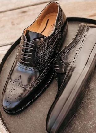 Черные туфли оксфорды 41 и 44 размер