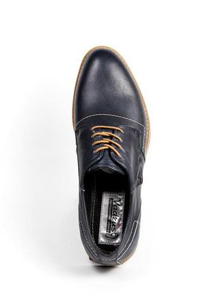 Туфли кожаные vadrus синий цвет, 41 размер – на стопу 27 см