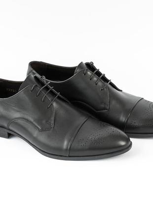 Изысканная классика! черные туфли броги ikos 351