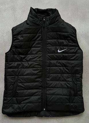Жилетка мужская nike черная весна\осень турция, безрукавка най...