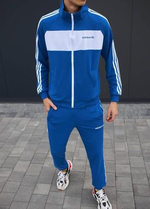 Спортивный костюм adidas кофта+штаны синий весна\осень турецка...