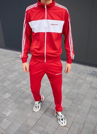 Спортивный костюм adidas кофта+штаны красный весна\осень турец...