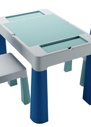 Комплект столик со стульчиками бирюзово-синий Tega Baby Multif...