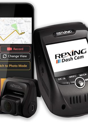 Сток без крепления REXING V1P Pro Dual 1080p Full HD спереди и...