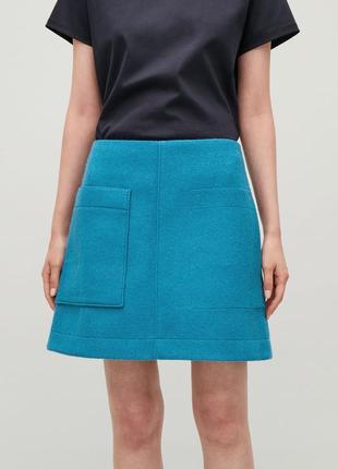 Юбка cos wool mini skirt / 36