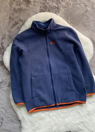Очень теплая флиска jack wolfskin флисовая кофта худи на молнии
