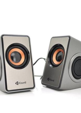 Колонки для ПК и ноутбука Kisonli T-007 Multimedia speaker 4 б...