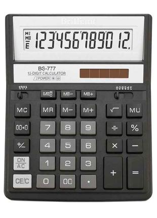 Калькулятор Brilliant BS-777ВК, 12 розрядів, чорний BS-777BK Т...