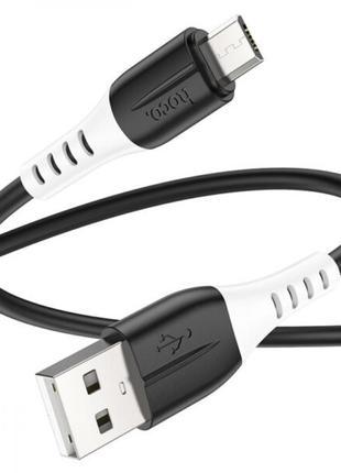 Кабель usb Hoco X82 silicone charging data cable Micro — Black