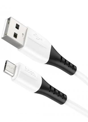 Кабель usb Hoco X82 silicone charging data cable Micro — White
