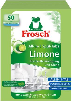 Таблетки для посудомоечных машин Frosch Лимон 50 шт. (40014999...