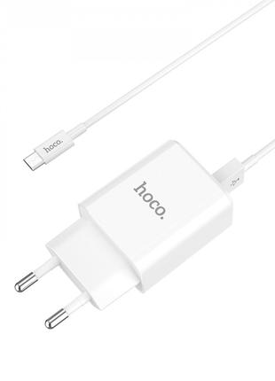 СЗУ и кабель Micro Hoco - C62A Victoria 2 USB 2.1A — White