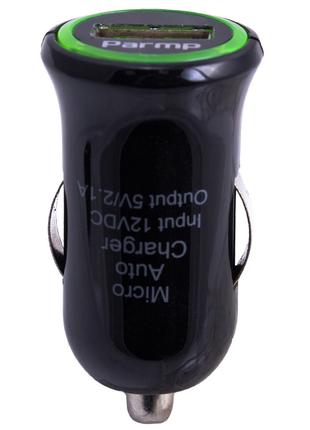 АЗУ Parmp (UCP-05M) 4 in 1 Car Charger (1 USB)( 2.1A — Black