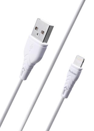 Кабель usb Yoobao C4 Lightning cable 2.4A 1m — White