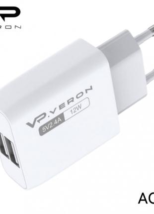 Сетевое зарядное устройство Veron AC62 2 USB 2.4A