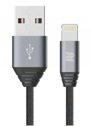 Кабель usb to Lightning Rock Space (RCB0509) M5 Metal — 1m