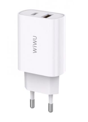 СЗУ Home Charger | 20W | PD | QC3.0 — WiWU Wi-U002 — White