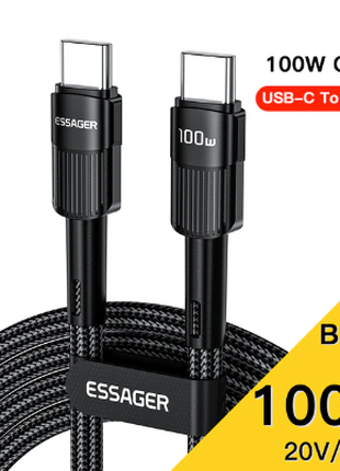Кабель Essager 100 Вт USB типу C до USB C USB-C PD, 1 м