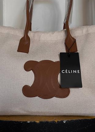 Сумка женская Celine shopper beige. Женская сумка шоппер Селин...