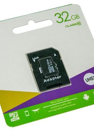 Micro sd карта памяти с адаптером на 32 гб (TG) class 10, флеш...