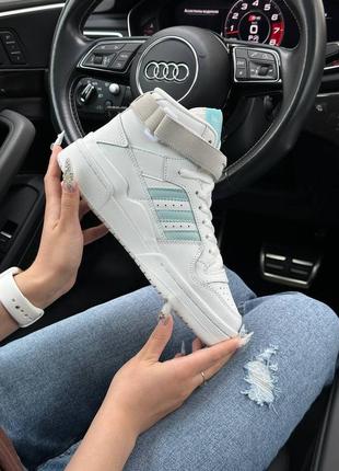 Кроссовки adidas originals forum 84 mid white mint