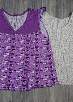 Комплект для дома сна пижама футболка и майка хлопок 10-13 лет