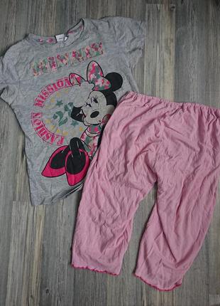 Комплект для дома для сна пижама футболка шорты хлопок 10-13 лет