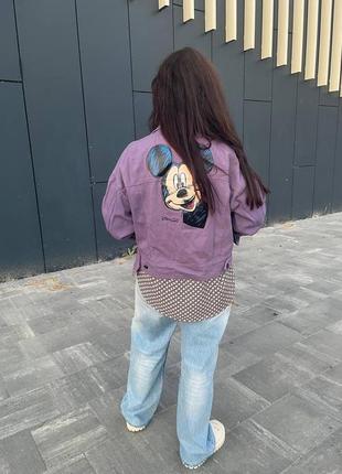 Стильная куртка джинсовка из мики, джинсовая женская куртка