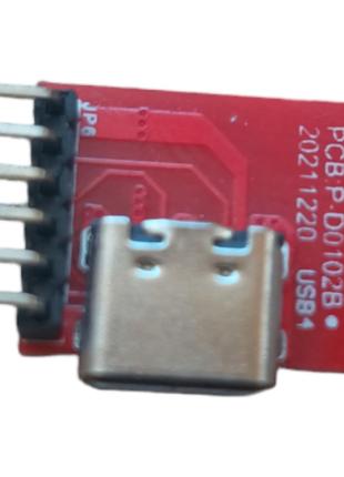 Роз'єм USB Type-C Female на платі з пінами